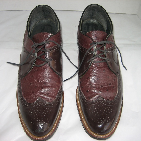 Stacy Adams Dayton Black Ostrich Print Oxford